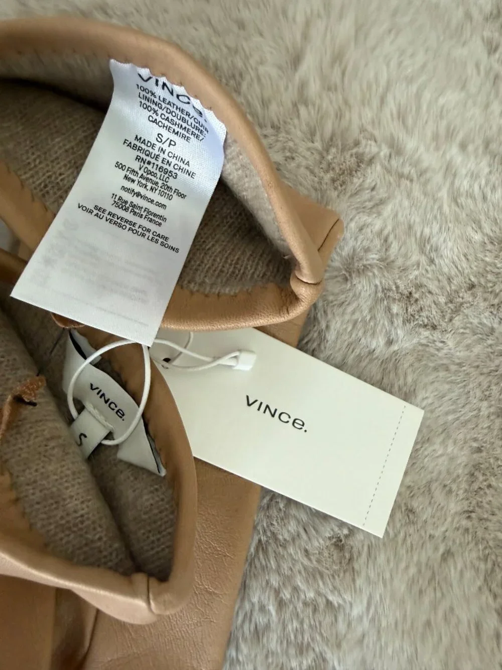 Vince Leather Cashmere Gloves